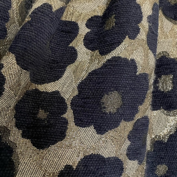 DRESS GALLERY France Pleated Flower Metallic Jacquard- Anthropologie - Picture 6 of 8